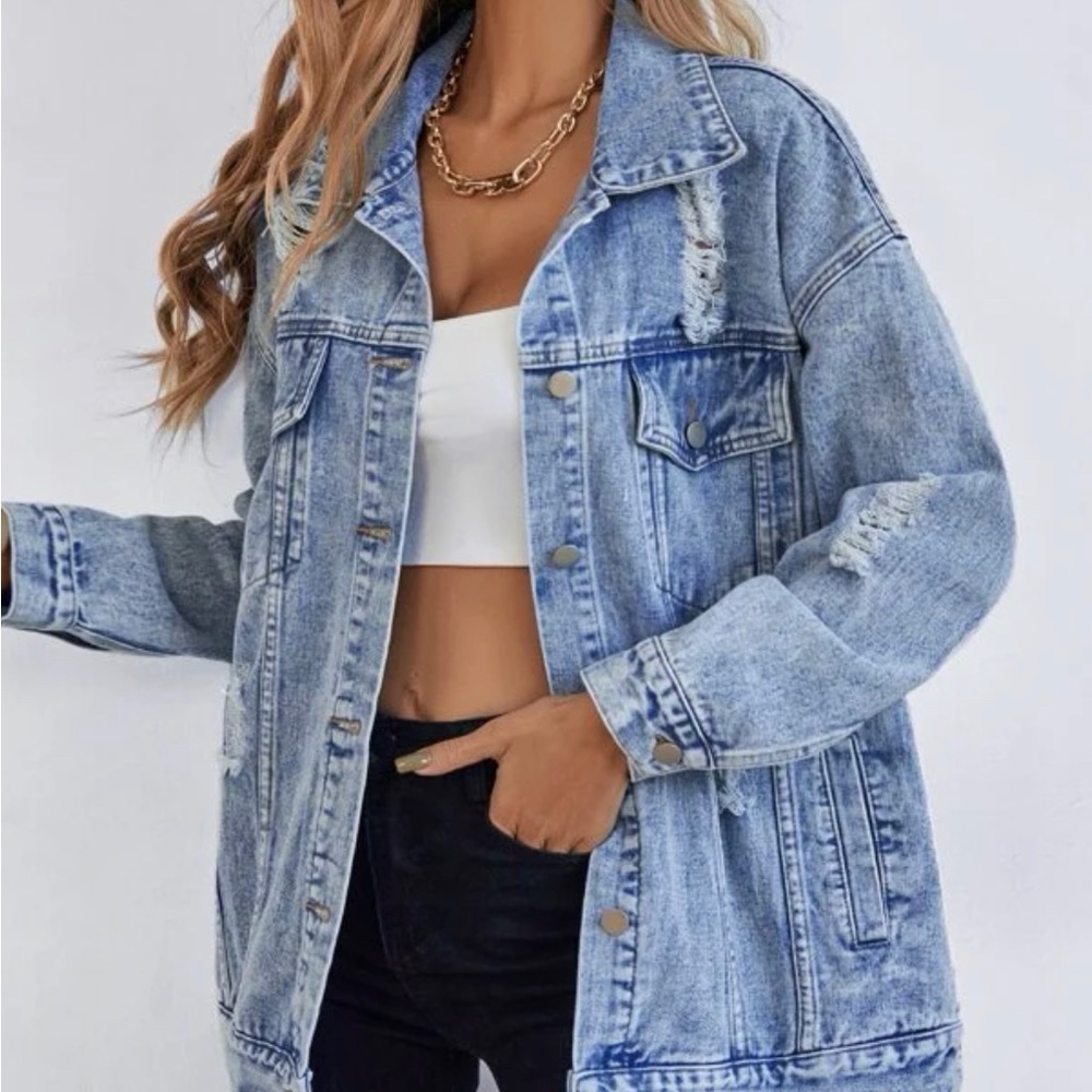denim jacket size LARGE